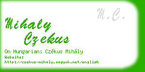 mihaly czekus business card